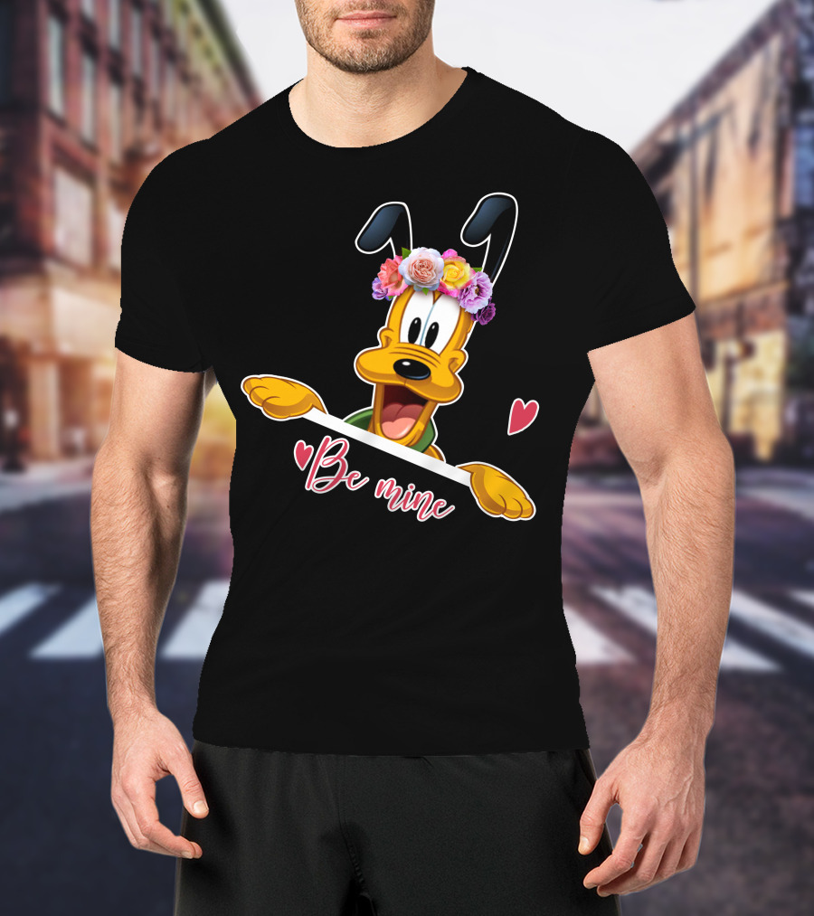 Be Mine Flower Crown Pluto Hearts T-Shirt