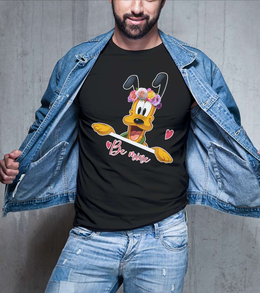 Be Mine Flower Crown Pluto Hearts T-Shirt
