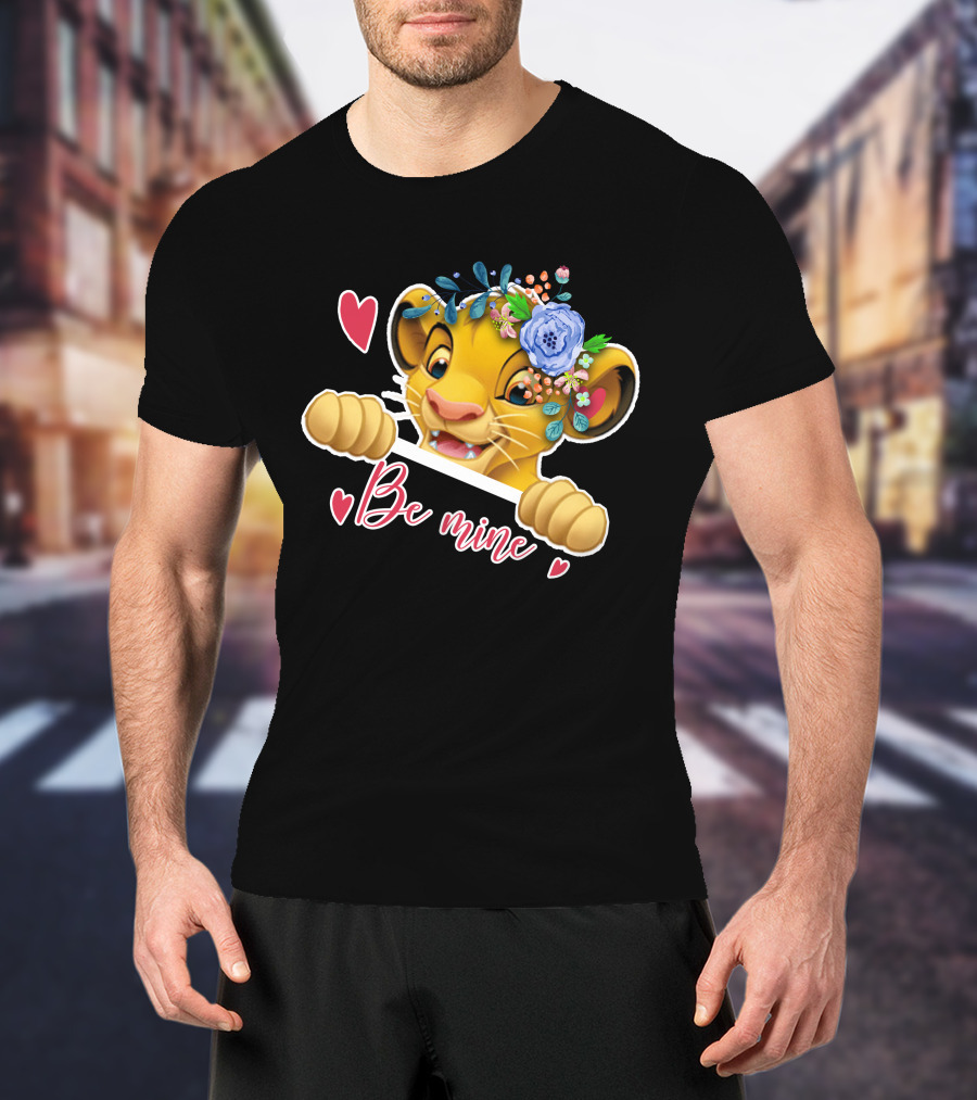 Simba Be Mine Floral Heart Lover T-Shirt