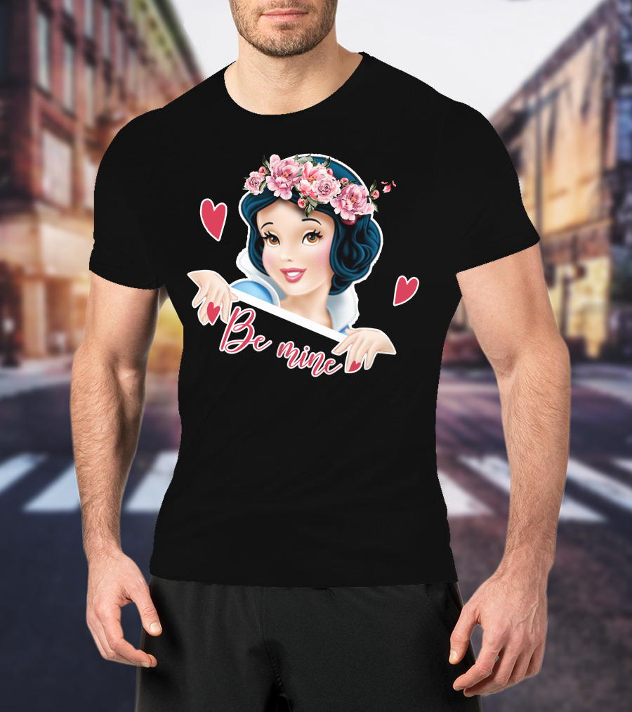 Snow White Be Mine Floral Heart T-Shirt