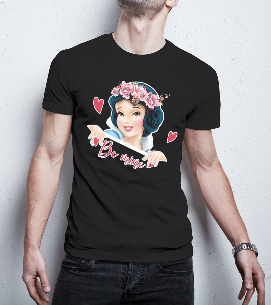 Snow White Be Mine Floral Heart T-Shirt