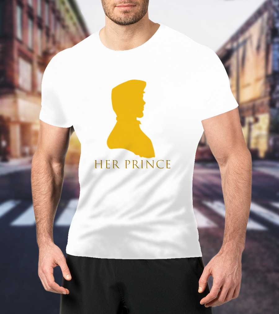Her Prince Silhouette In Gold T-Shirt