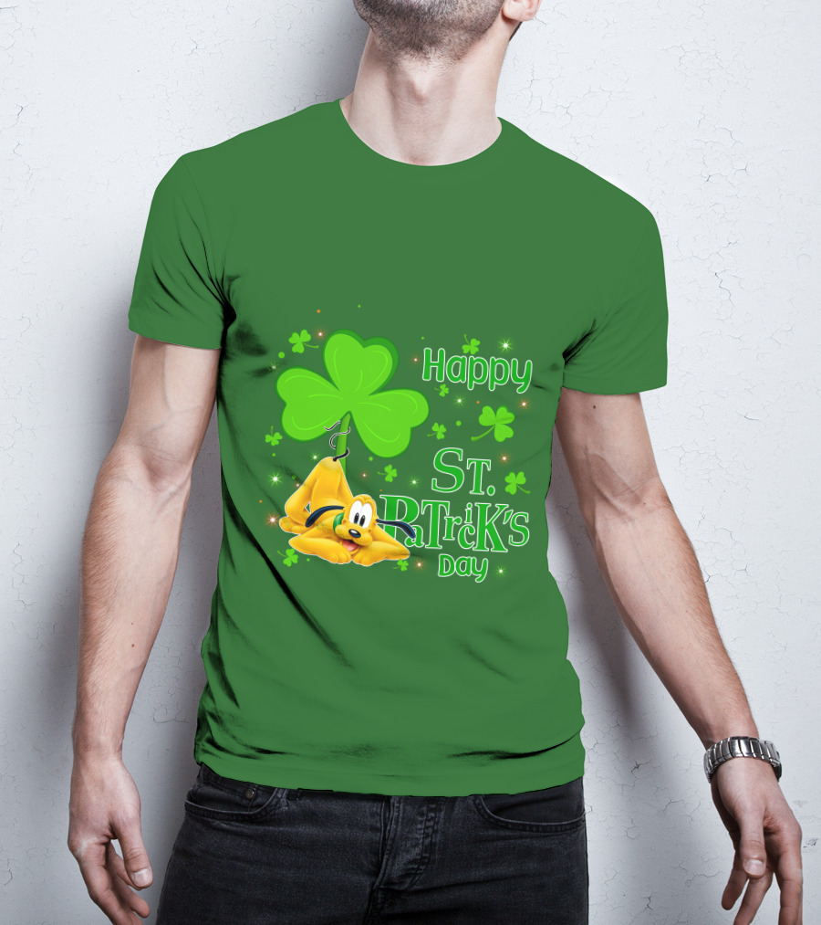 Happy St Patrick's Day Pluto Shamrock T-Shirt