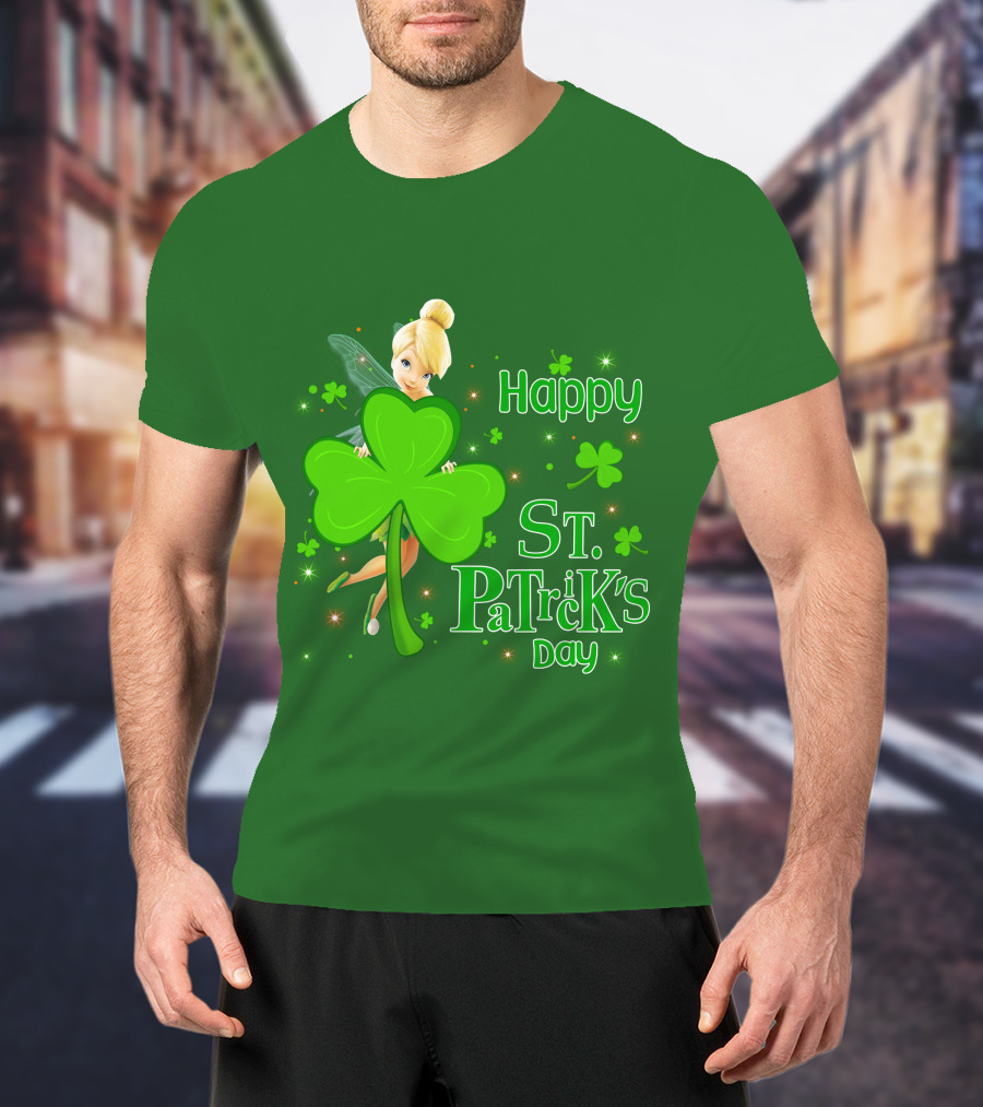 Happy St. Patrick's Day Tinkerbell Shamrock T-Shirt