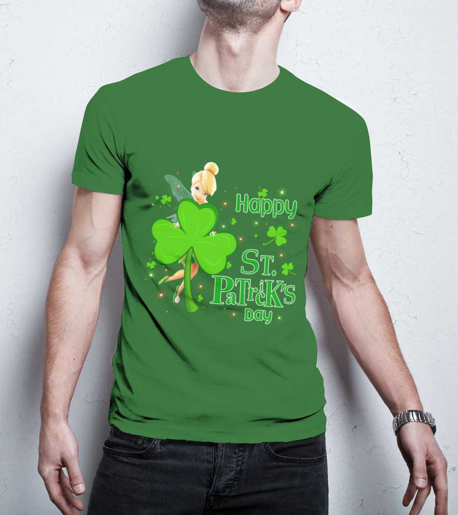 Happy St. Patrick's Day Tinkerbell Shamrock T-Shirt