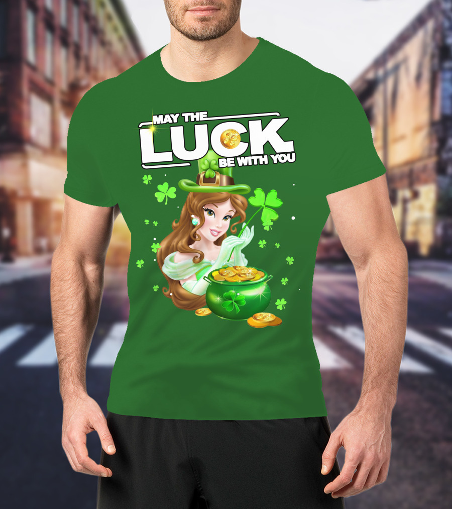 May The Luck Be With You St Patrick's Day Belle T-Shirt
