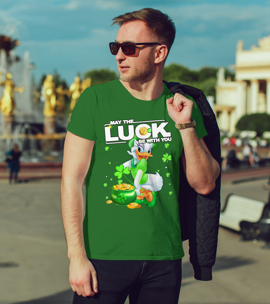 May The Luck Be With You Daisy Luck St Patrick's Day T-Shirt