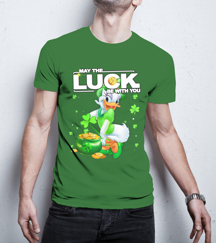 May The Luck Be With You Daisy Luck St Patrick's Day T-Shirt