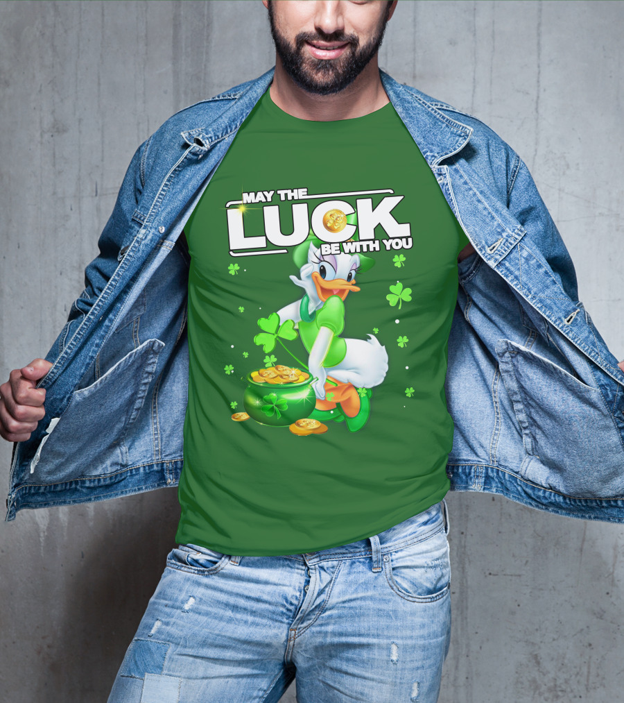 May The Luck Be With You Daisy Luck St Patrick's Day T-Shirt