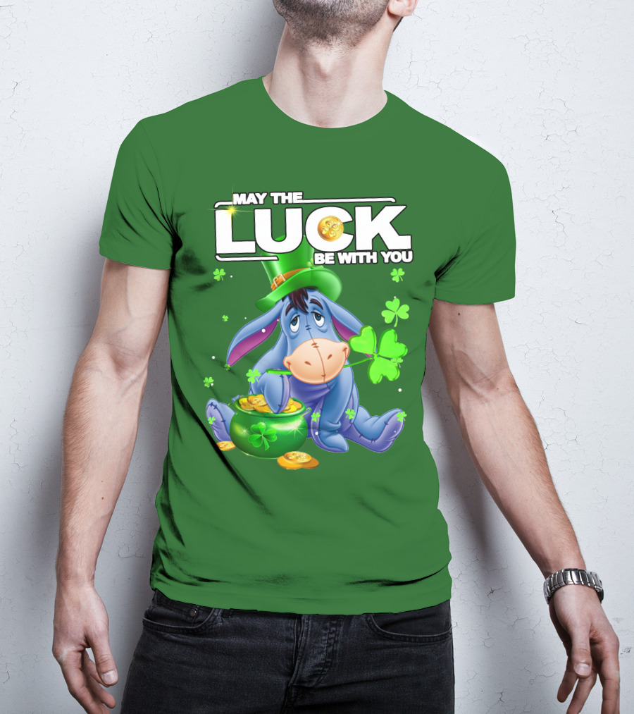 May The Luck Be With You Eeyore St Patrick's Day T-Shirt
