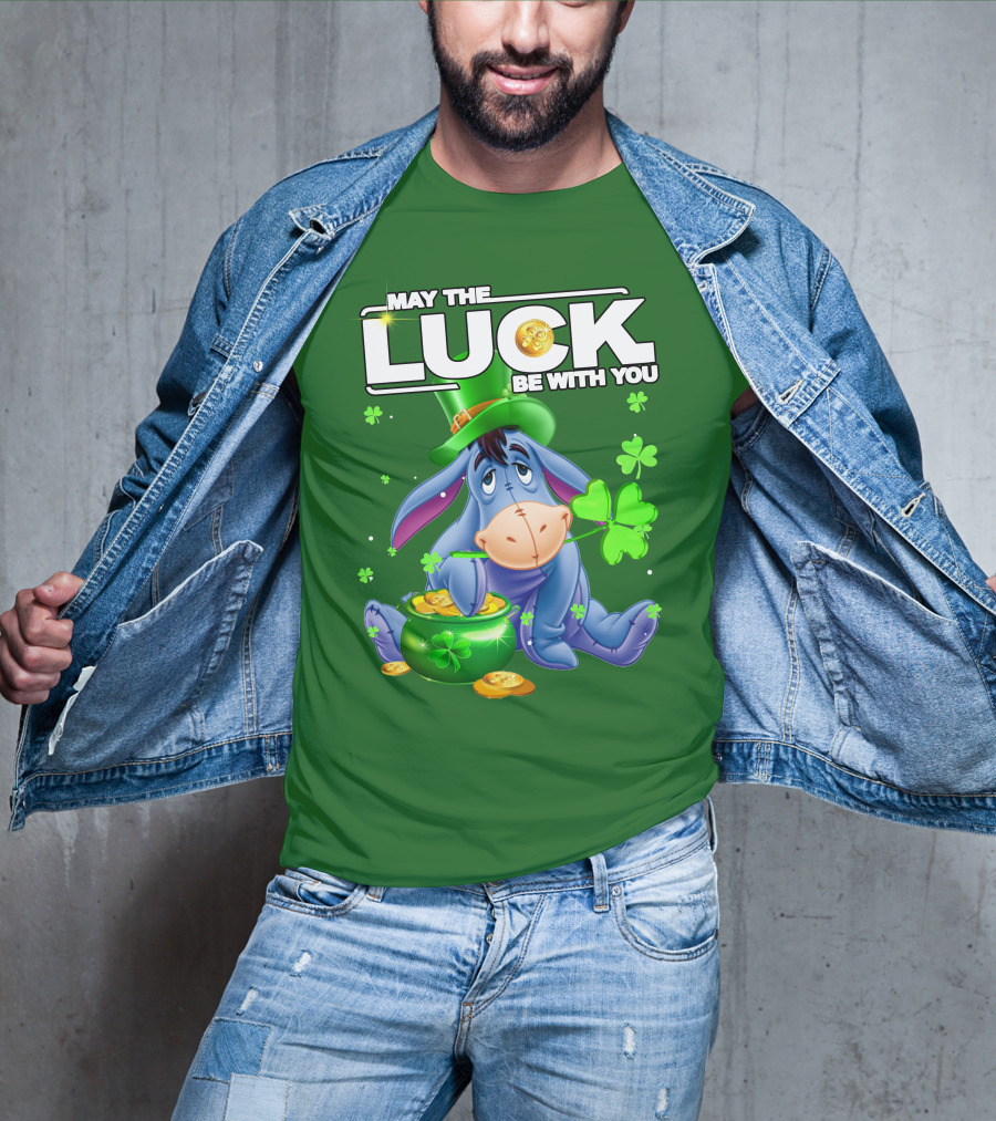 May The Luck Be With You Eeyore St Patrick's Day T-Shirt