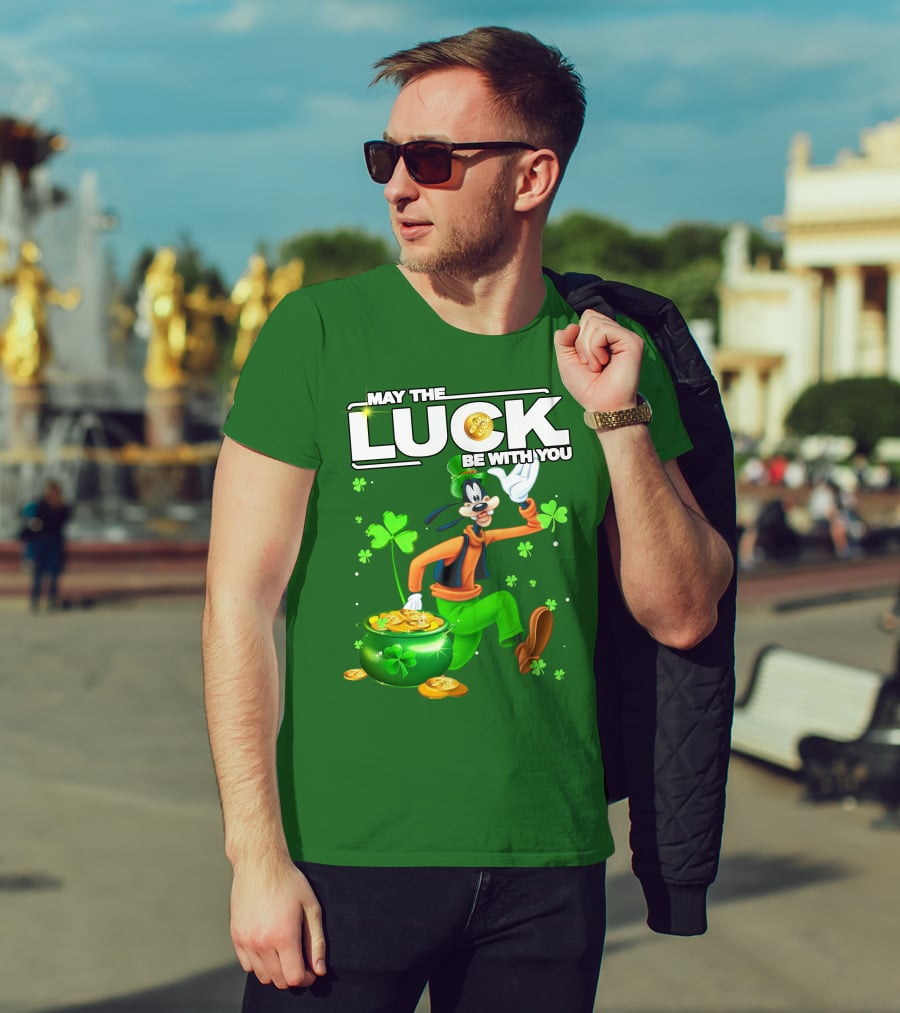 May The Luck Be With You Goofy St Patrick's Day T-Shirt