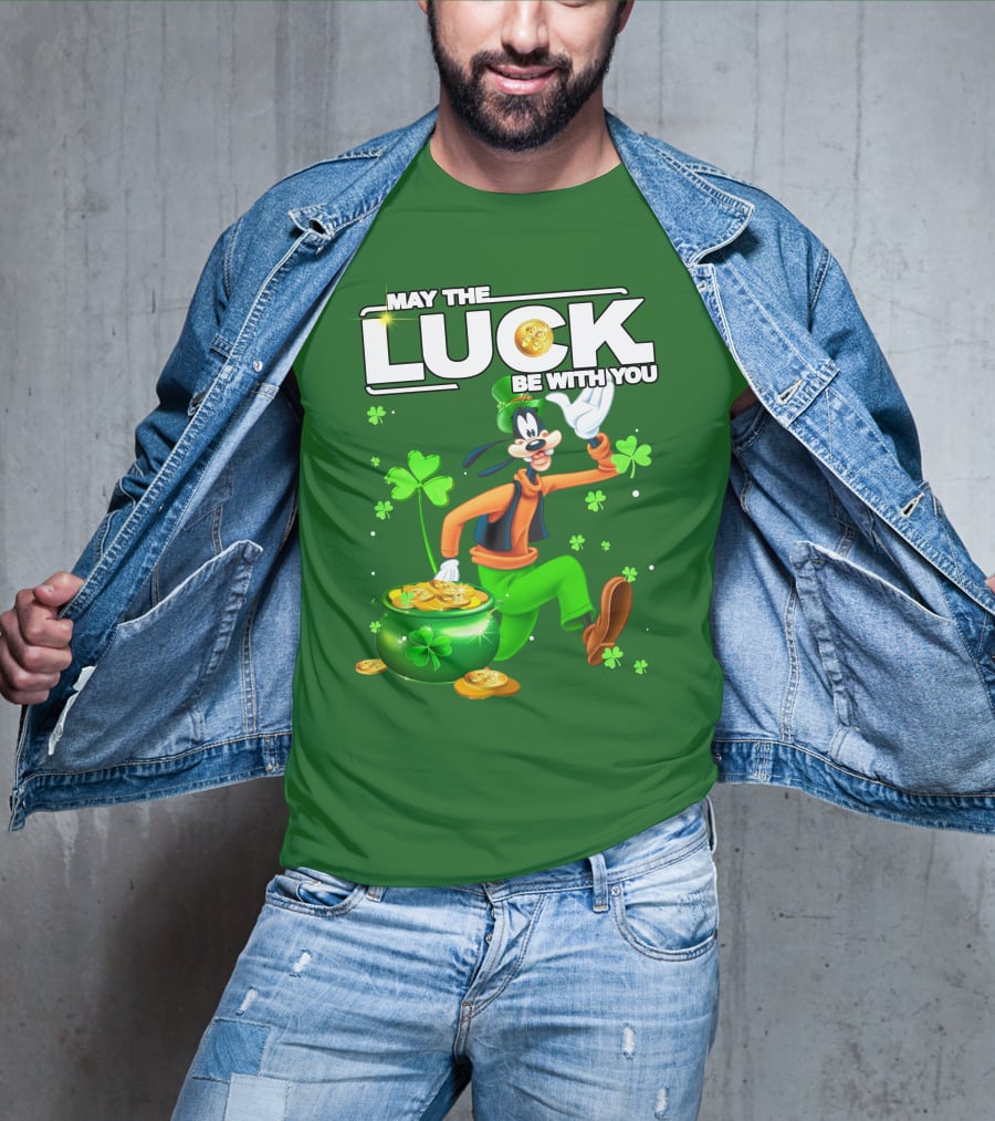 May The Luck Be With You Goofy St Patrick's Day T-Shirt