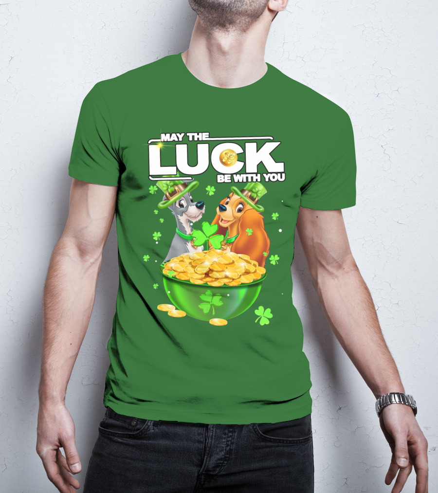 May The Luck Be With You Lady And The Tramp St Patrick's Day T-Shirt