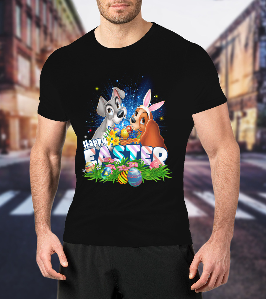 Lady And The Tramp Happy Easter T-Shirt