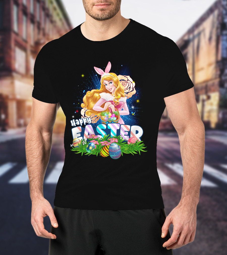 Aurora Happy Easter Bunny Ears Egg Hunt T-Shirt