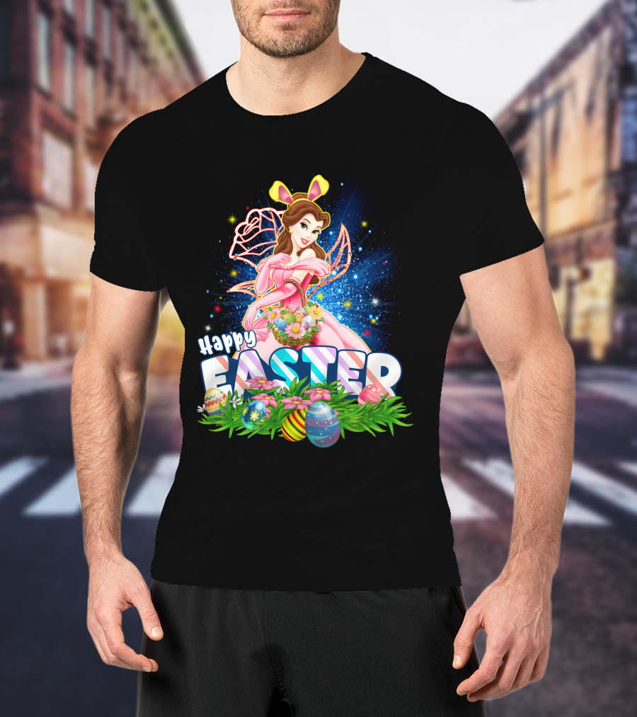 Belle Happy Easter Eggs Basket Fantasy T-Shirt