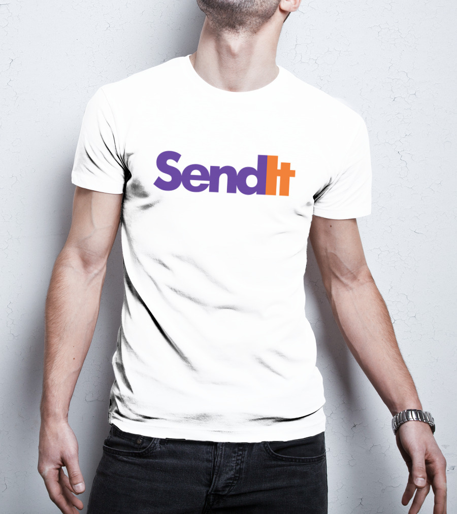 Send It Bold Lettering Color Combination T-Shirt