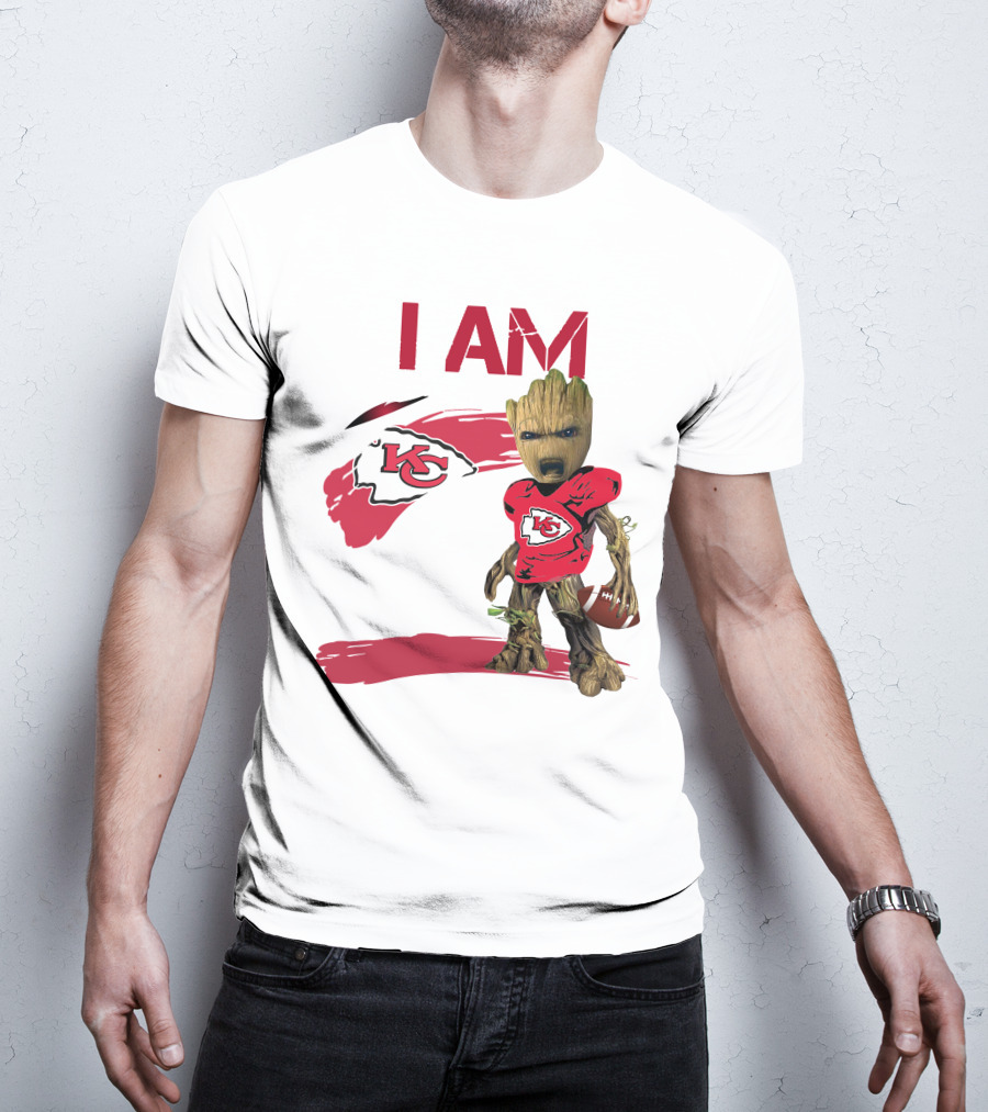 I AM KC Chiefs Groot Football T-Shirt