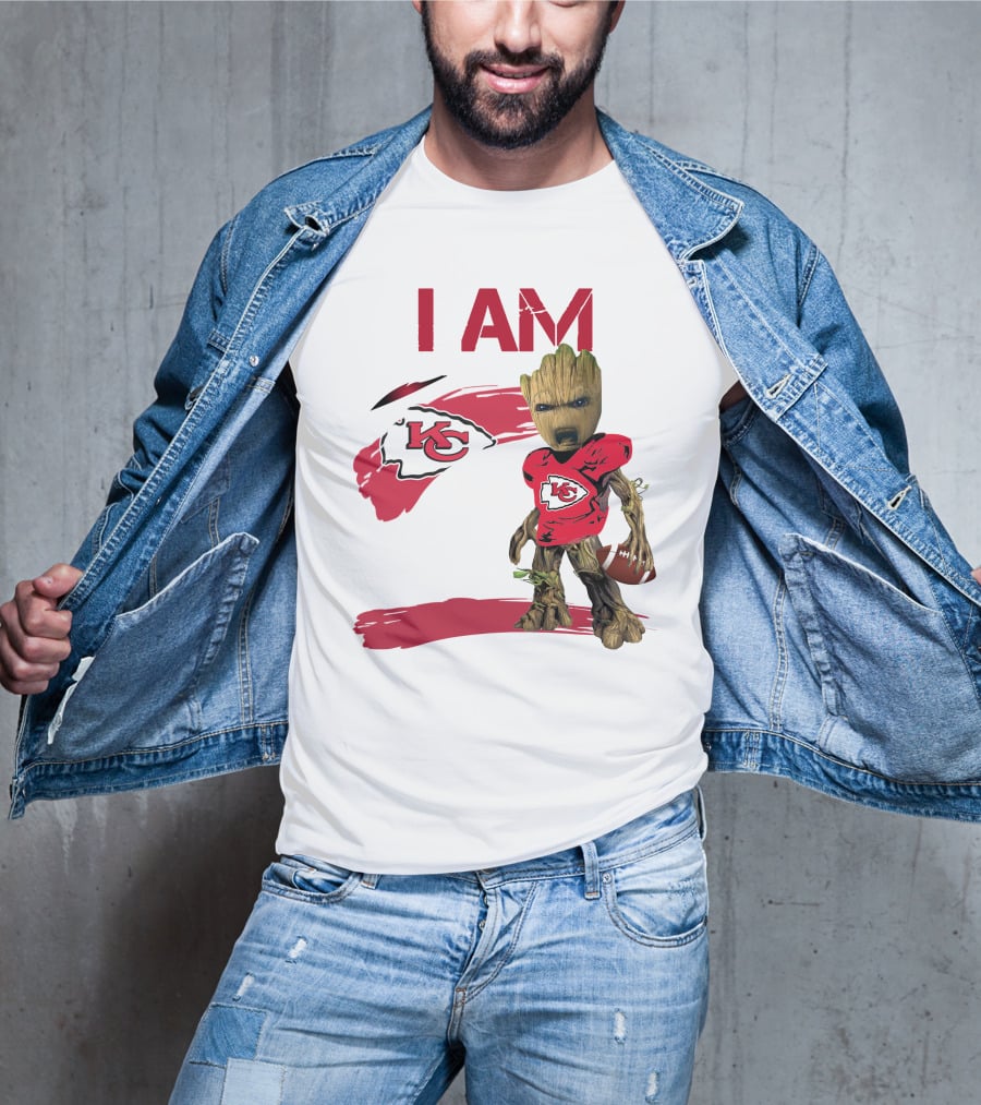 I AM KC Chiefs Groot Football T-Shirt