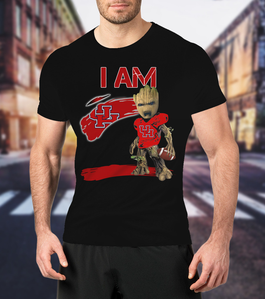 I AM UH Groot Football Houston T-Shirt