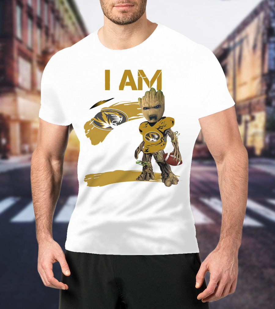 I AM Missouri Football Tiger Groot T-Shirt