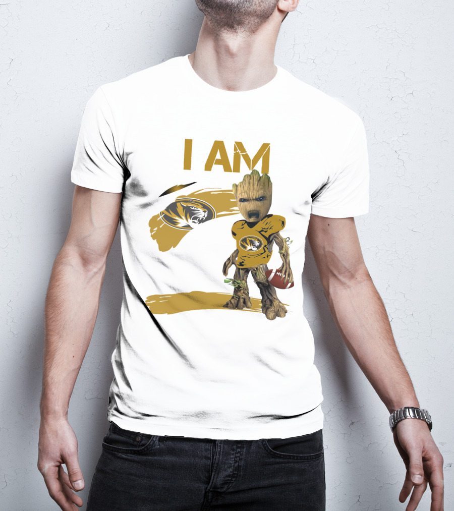I AM Missouri Football Tiger Groot T-Shirt