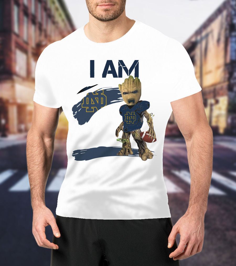 I AM Notre Dame ND Football Groot T-Shirt