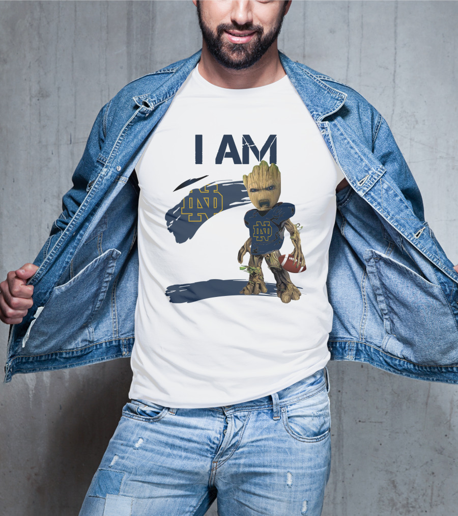 I AM Notre Dame ND Football Groot T-Shirt
