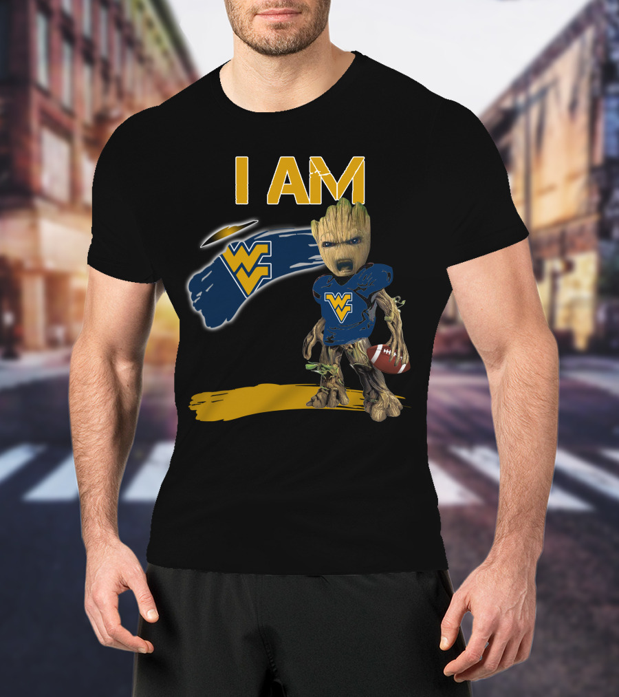 I AM West Virginia WVU Football Groot T-Shirt