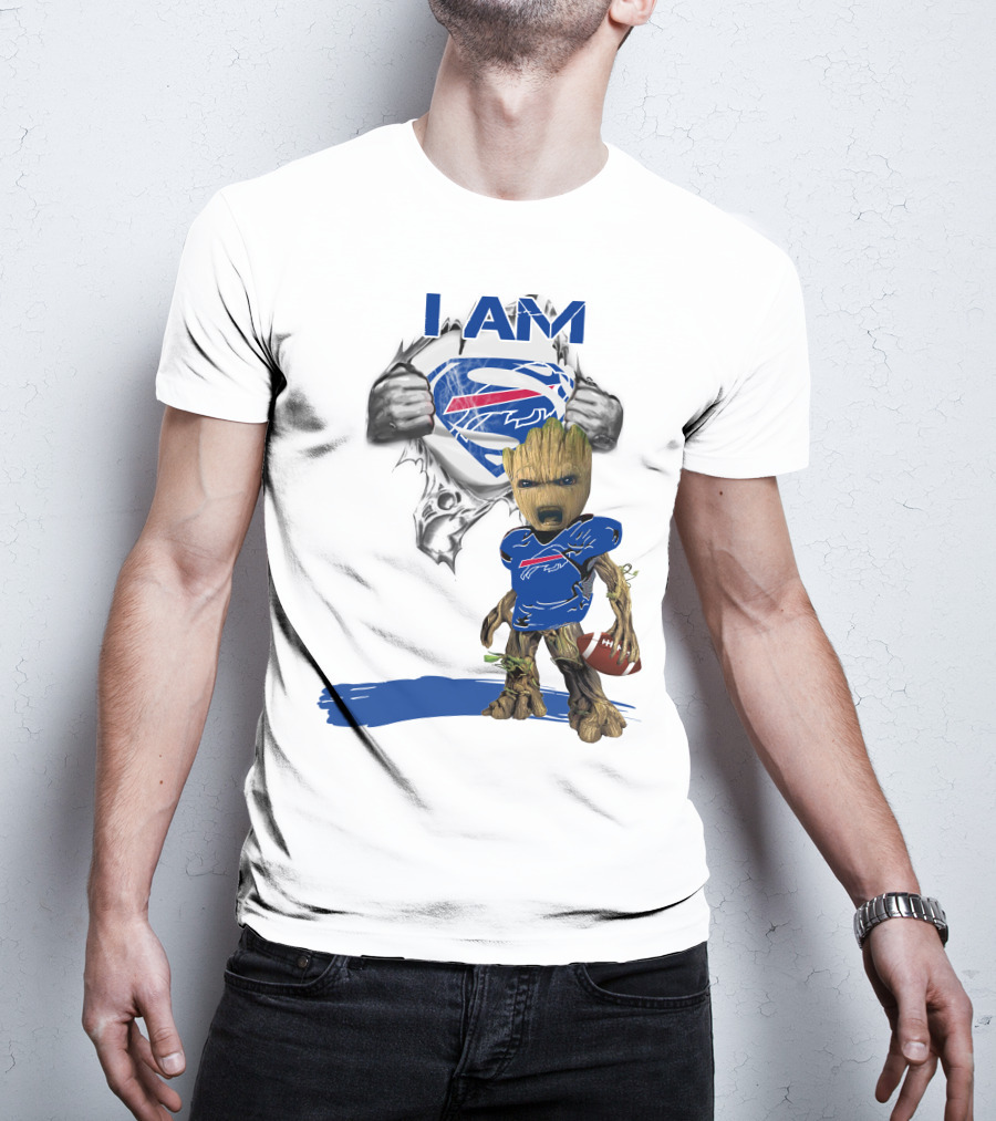 I AM Groot Bills Superman Football T-Shirt