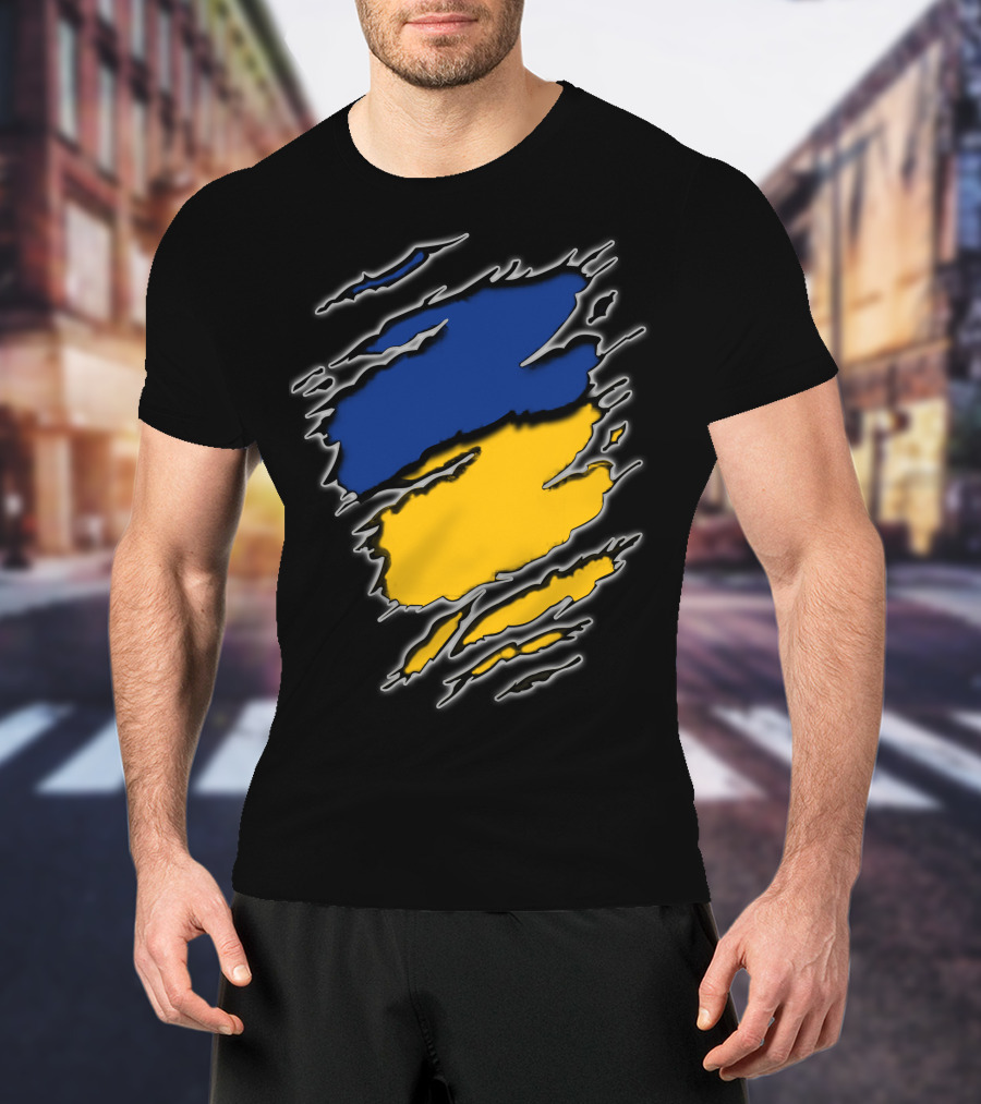Steelers Cubs15 Blue And Yellow Slashed T-Shirt