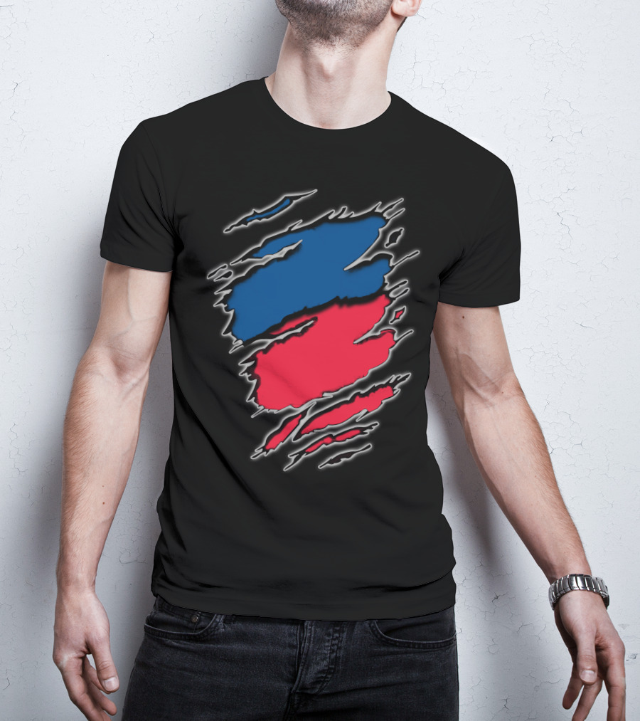 Chief Roya Blue Red Tear Marks T-Shirt