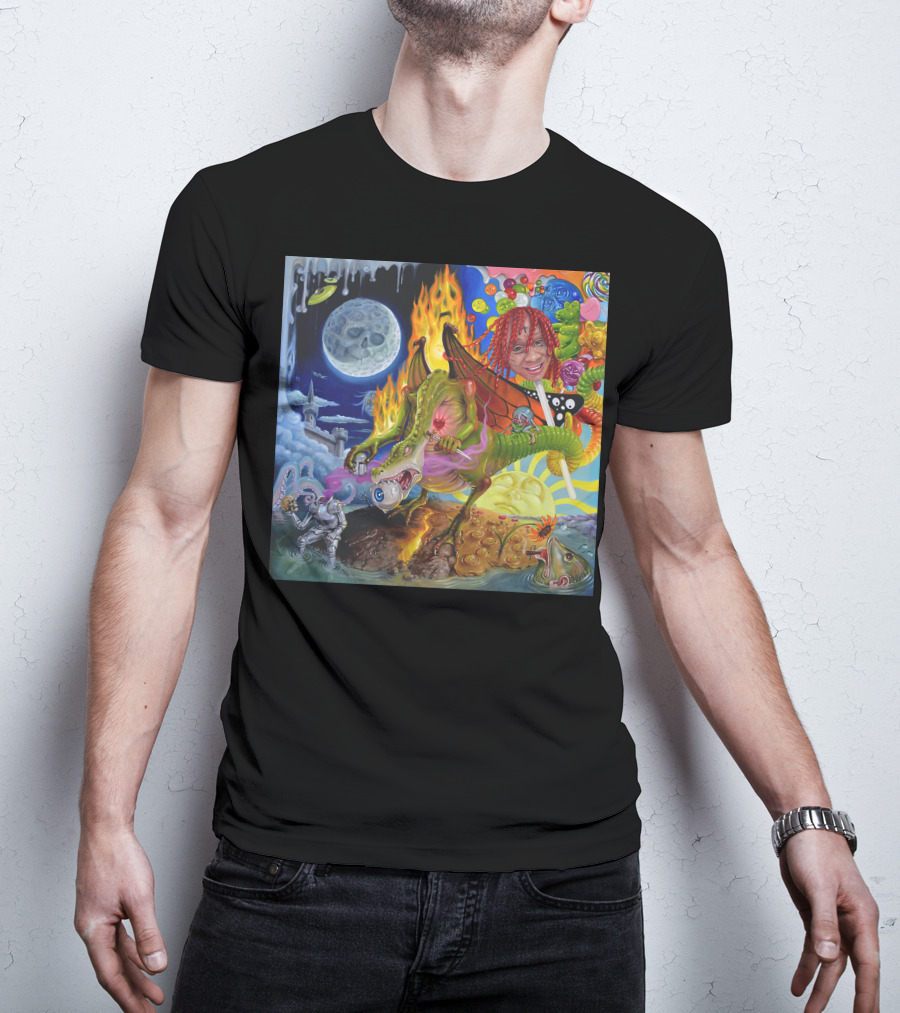 Trippie Redd Love Scars Cosmic Adventure With Dragon And Astronaut T-Shirt