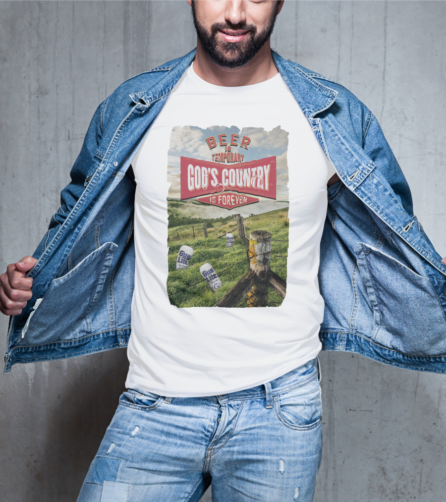 Gus Johnson New Merch Beer Is Temporary God's Country Is Forever T-Shirt