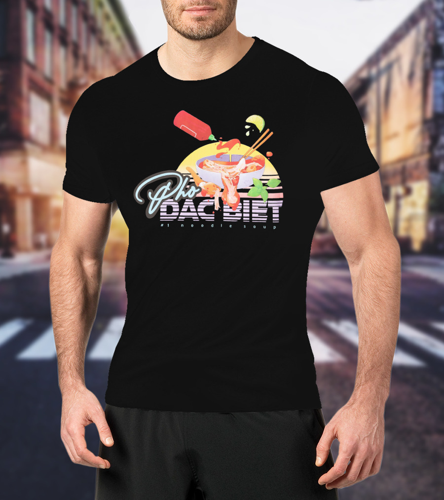 Pho Dac Biet Noodle Soup Bibisama Vibrant Bowl T-Shirt