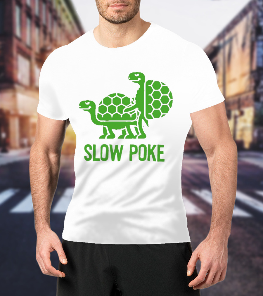 Slow Poke Turtles Hexagonal Pattern Fun T-Shirt