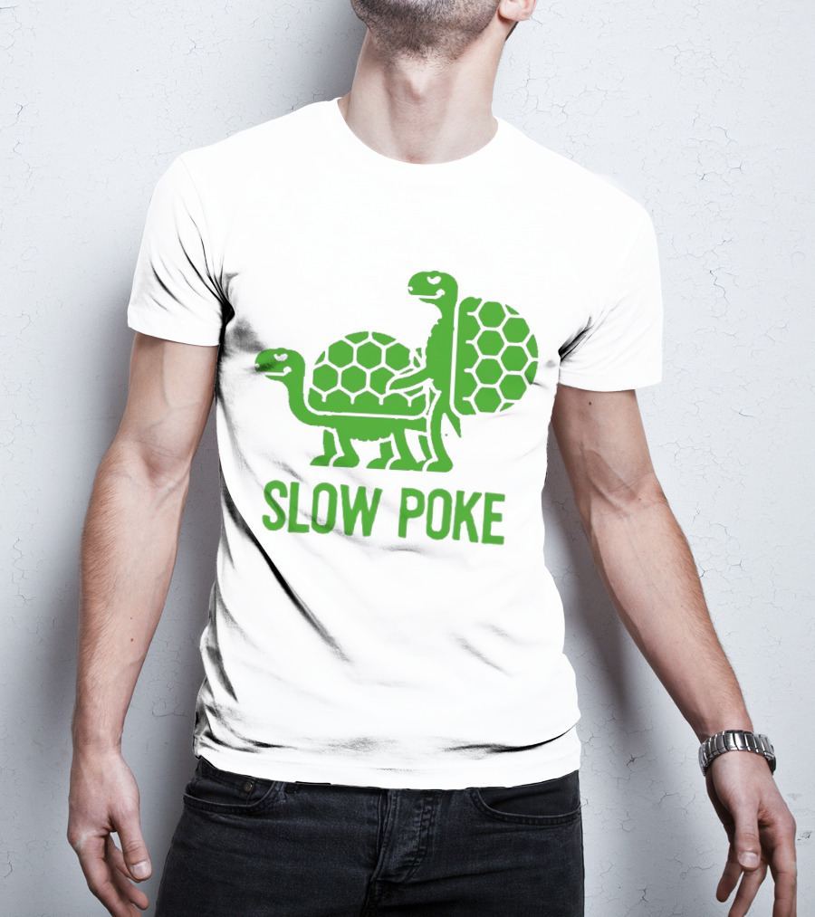 Slow Poke Turtles Hexagonal Pattern Fun T-Shirt