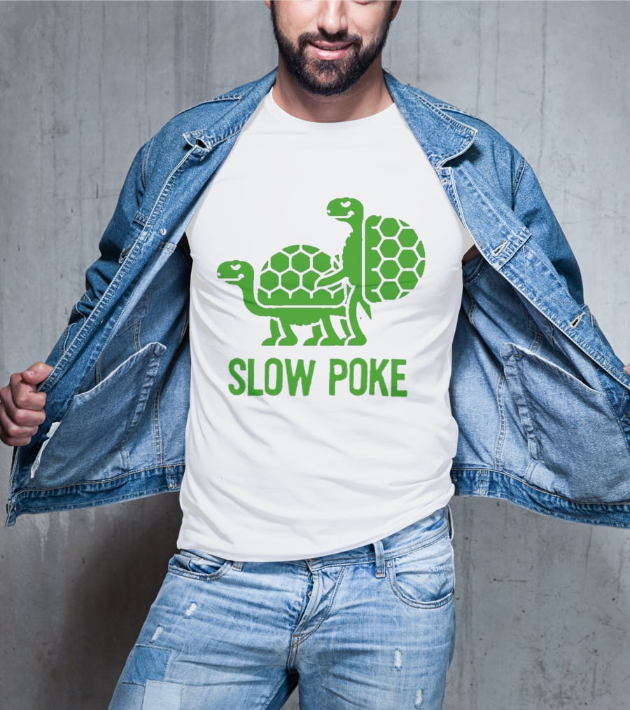 Slow Poke Turtles Hexagonal Pattern Fun T-Shirt
