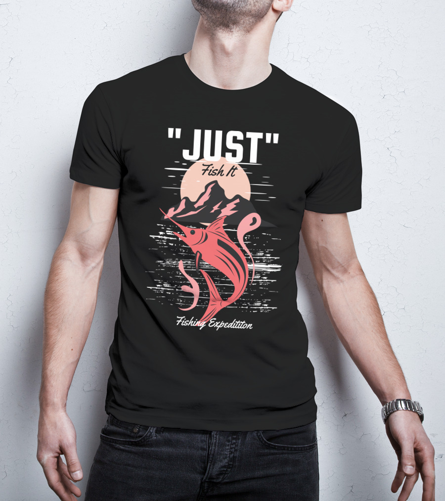 Just Fish It Fishing Expedition Moonlit Marlin Adventure T-Shirt