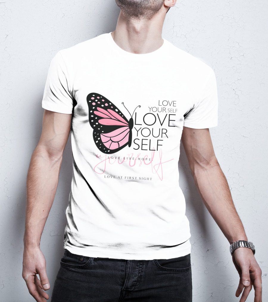 LOVE YOURSELF LOVE YOUR SELF Love Live Hope LOVE AT FIRST SIGHT T-Shirt