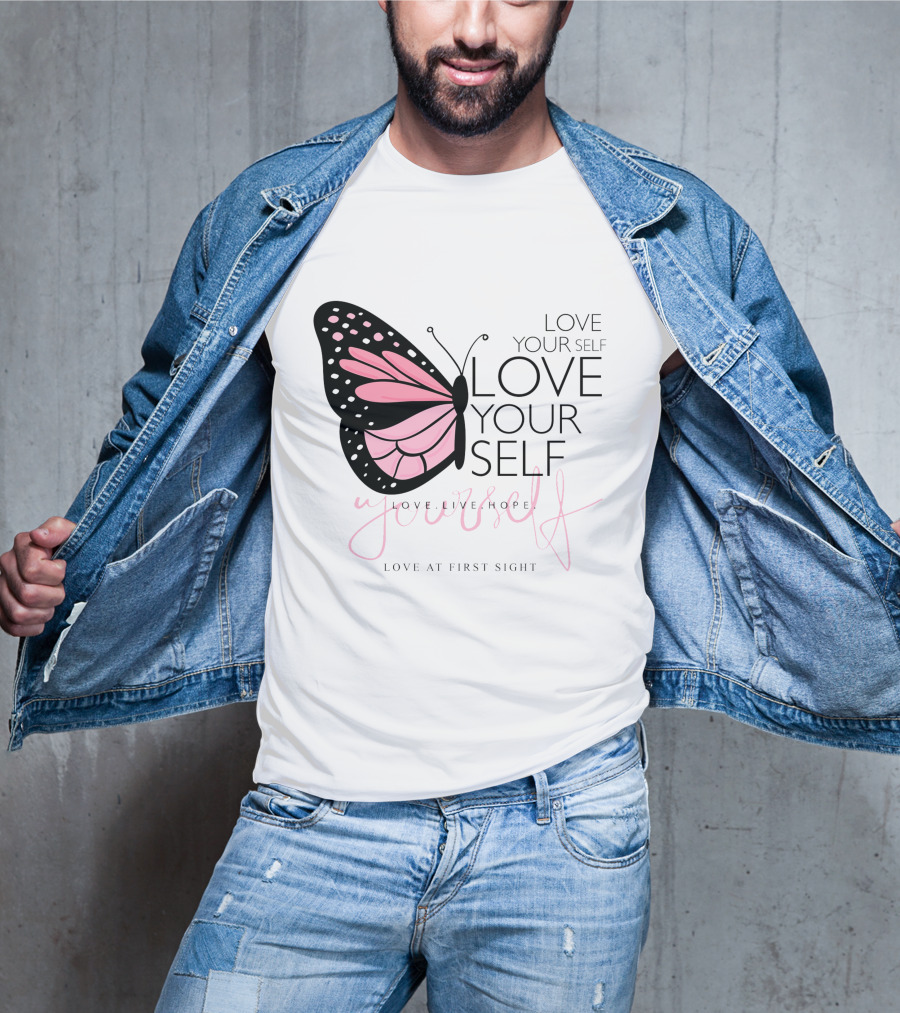 LOVE YOURSELF LOVE YOUR SELF Love Live Hope LOVE AT FIRST SIGHT T-Shirt