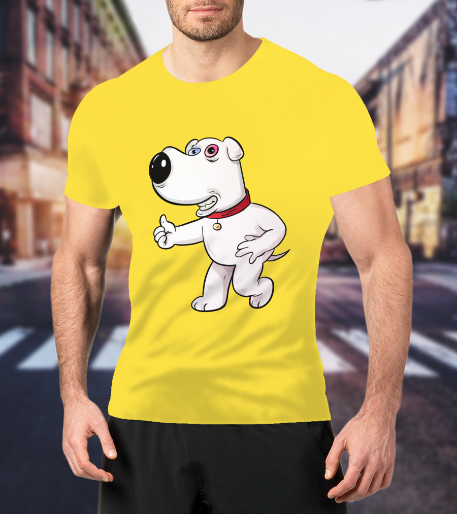 Brian Griffin Psychedelic Style Family Guy Character T-Shirt