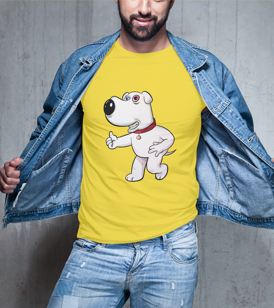 Brian Griffin Psychedelic Style Family Guy Character T-Shirt