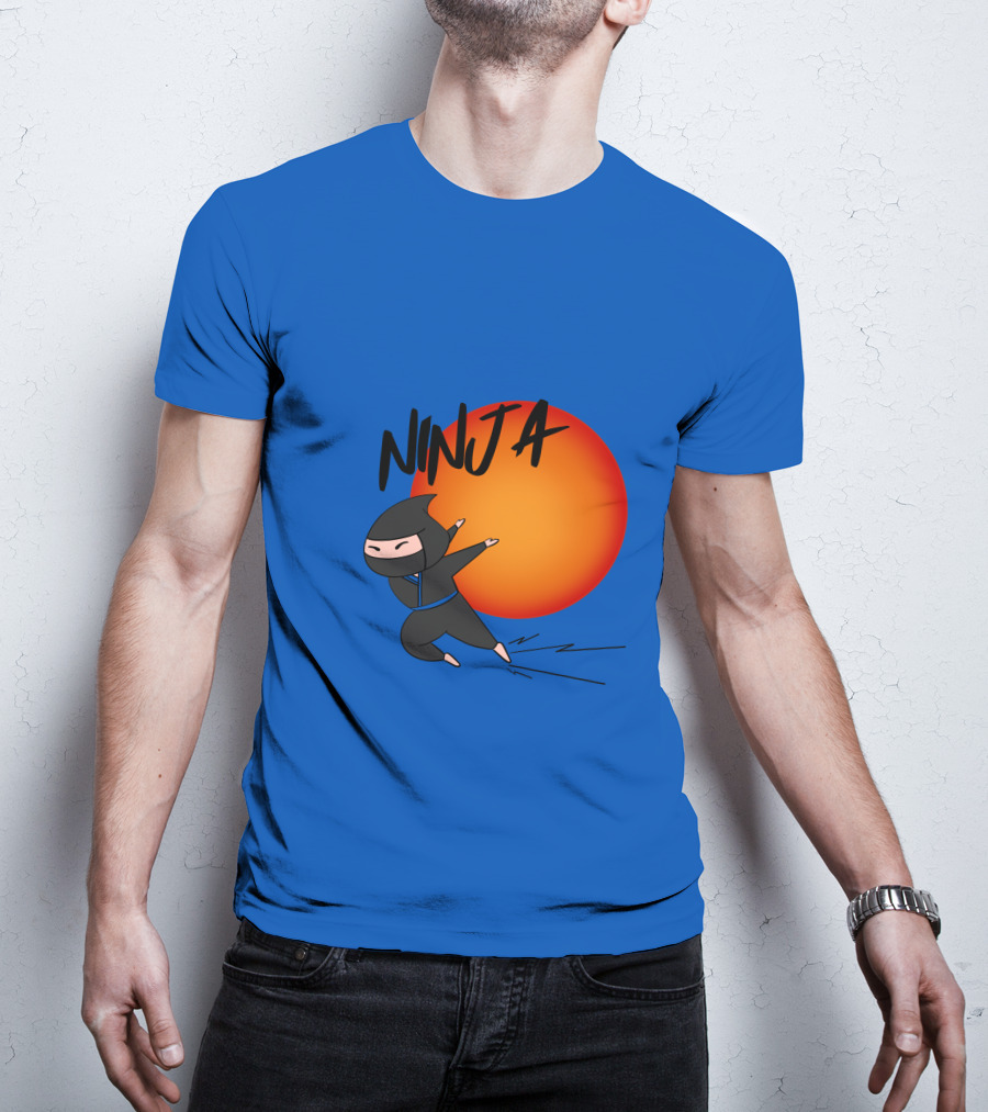 Ninja Anime Sunset Scene T-Shirt