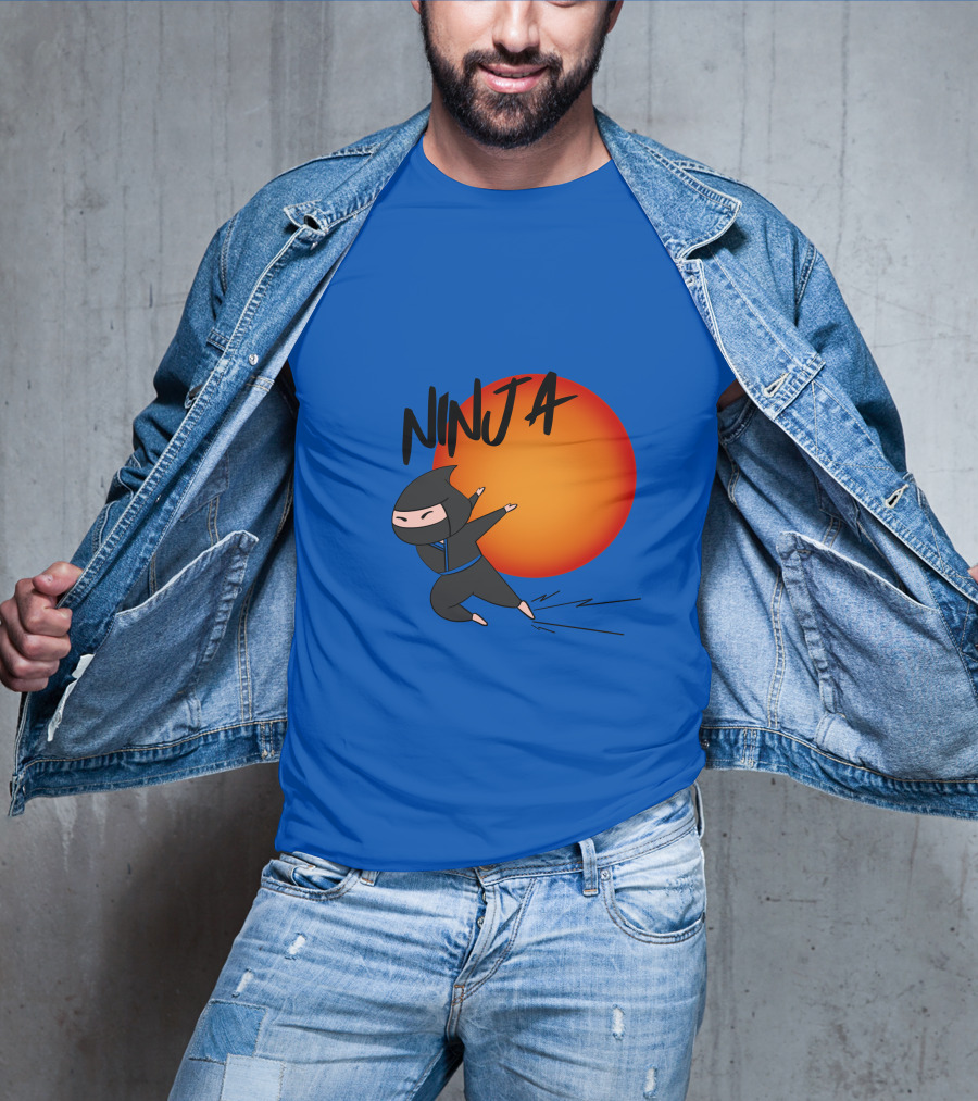 Ninja Anime Sunset Scene T-Shirt