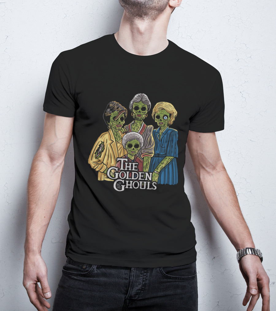 The Golden Ghouls Zombie Parody Featuring Iconic Quartet T-Shirt