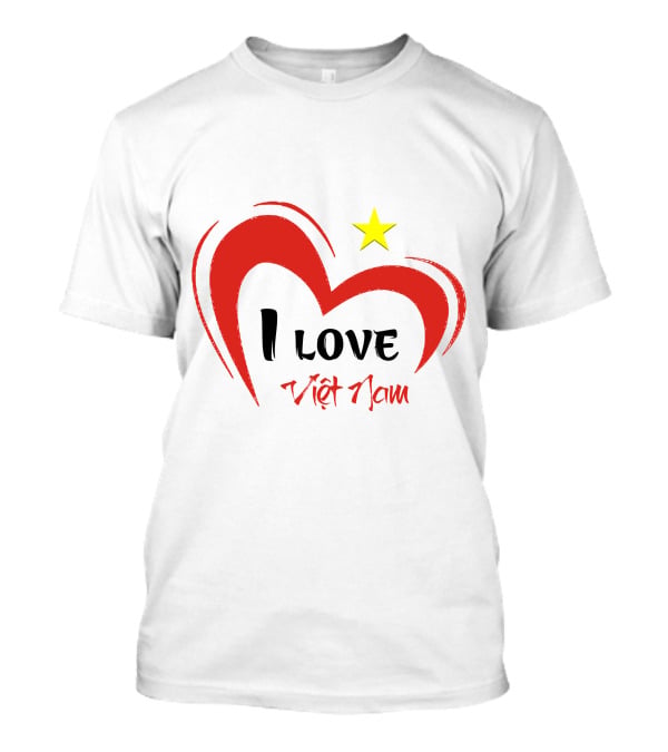 I Love Việt Nam Red Heart Yellow Star T-Shirt