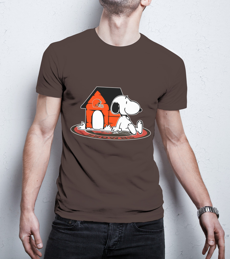 Cleveland Browns Football Fan Snoopy Now And Forever T-Shirt