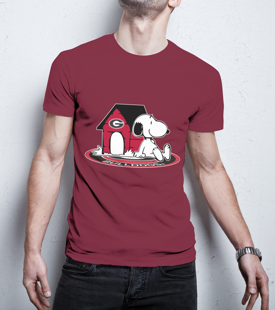 Snoopy Bulldogs Georgia Football Fan Now And Forever T-Shirt